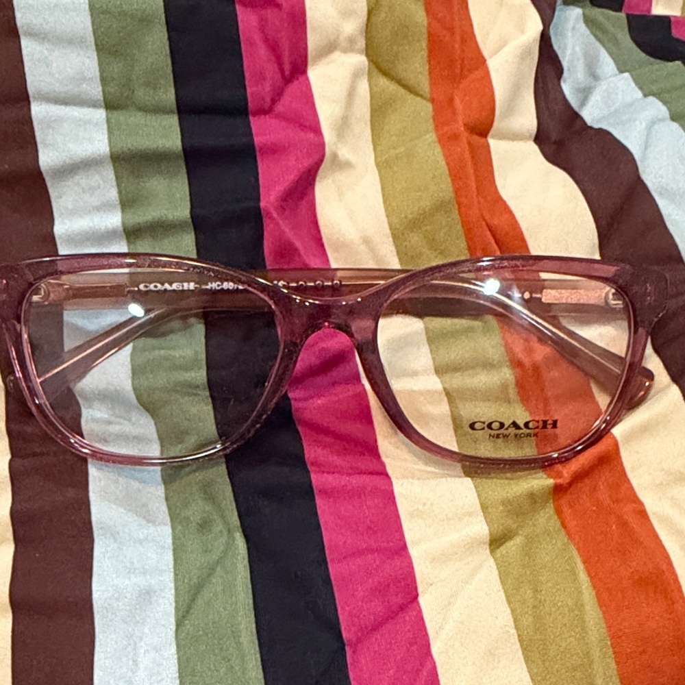 Coach Transparent Pink Glasses
